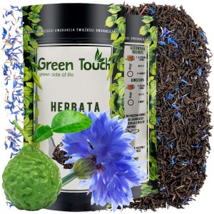 Earl Grey niebieski blue z bławatkiem