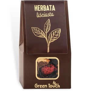 Herbata liściasta 40 g w brązowym ozdobnym pudełku. Upominek z herbatą