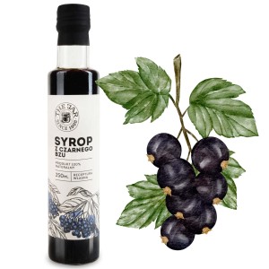 Syrop z owoców czarnego bzu 250 ml The Jar z cukrem trzcinowym