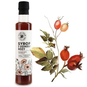 Syrop z dzikiej róży 250 ml The Jar z cukrem trzcinowym