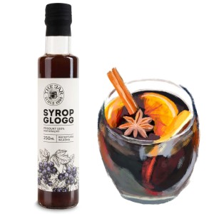 Syrop grzaniec Glogg z czarnej porzeczki 250 ml The Jar z cukrem trzcinowym
