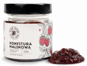 Konfitura malinowa 210 g The Jar 61% malin z cukrem trzcinowym