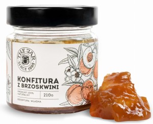 Konfitura z brzoskwini 210 g The Jar 61% brzoskwinia z cukrem trzcinowym