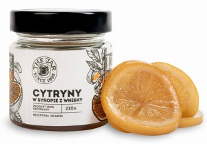 Cytryny w syropie z whisky whiskey 210 g The Jar z cukrem trzcinowym