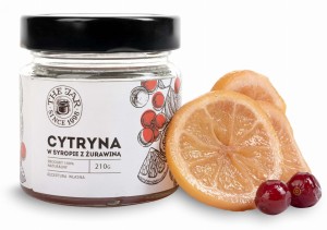 Cytryny w syropie z żurawiną 210 g The Jar z cukrem trzcinowym
