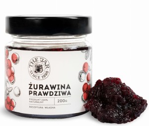 Konfitura z żurawiny prawdziwa 61% 200 g The Jar z cukrem trzcinowym