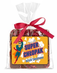Prezent na dzień chłopaka czekoladka 20 g z nadrukiem upominek