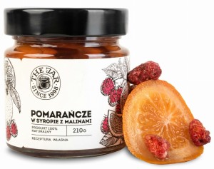 Pomarańcza w syropie z malinami do herbaty 210 g