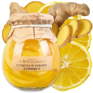 Cytryny w syropie z imbirem plastry cytryna do herbaty 260 g naturalne
