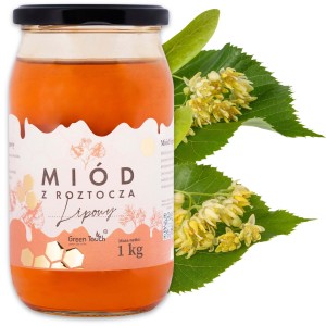 Miód lipowy 1 kg polski prawdziwy rozgrzewający miody z Roztocza