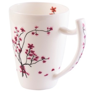 Kubek duży 500 ml Cherry Blossom ceramiczny do herbaty i kawy