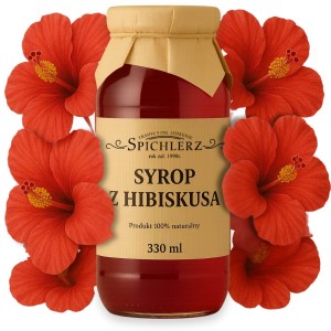 Syrop z hibiskusa 330 ml kwiat hibiskus do herbat drinków lemoniad naturalny