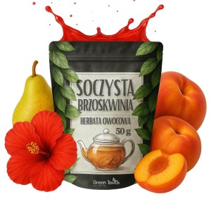 Soczysta brzoskwinia 50 g - herbata owocowa z jabłkiem, gruszką i hibiskusem