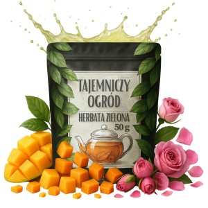 Tajemniczy Ogród 50 g herbata zielona z papają, różą i nutą mango