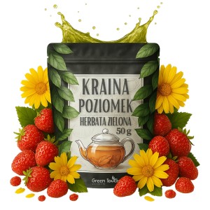 Kraina Poziomek 50 g herbata zielona z poziomką i nagietkiem