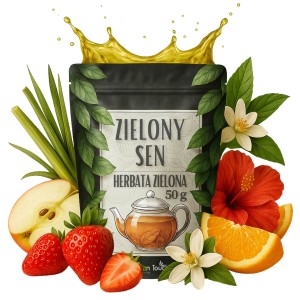 Zielony Sen 50 g herbata zielona z pomarańczą, truskawką i jabłkiem