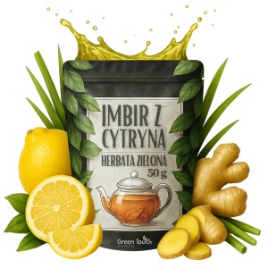 Imbir z Cytryną 50 g herbata zielona z imbirem i skórką cytrynową