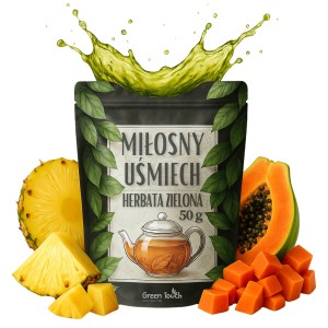 Miłosny Uśmiech 50 g herbata zielona z ananasem i papają – egzotyczna