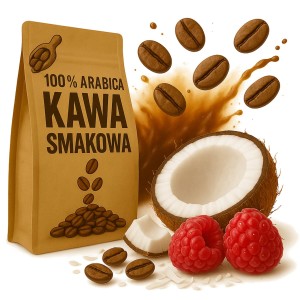 Kawa smakowa kokos z maliną kokosowa malinowa 250 g