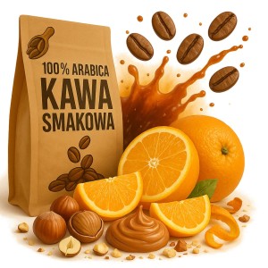 Kawa smakowa pomarańczowo orzechowa arabica 250 g