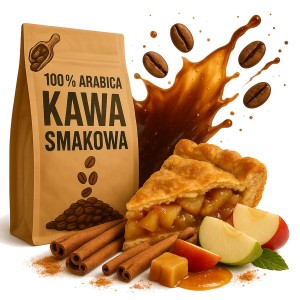 Kawa smakowa szarlotka jabłko cynamon ciasto 1 kg