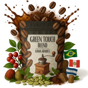Kawa Green Touch Blend 100% arabica Brazylia, Uganda, Peru, Honduras 200 g