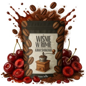Kawa smakowa wiśnie w rumie wiśnia i rum 200 g