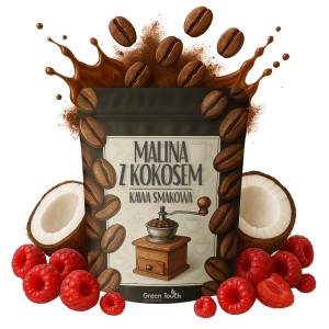 Kawa smakowa kokos z maliną kokosowa malinowa 200 g