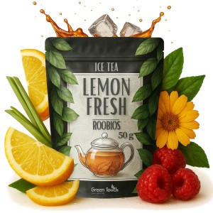 Ice Tea Lemon Fresh 50 g herbata rooibos ice tea do herbaty mrożonej cytryna malina
