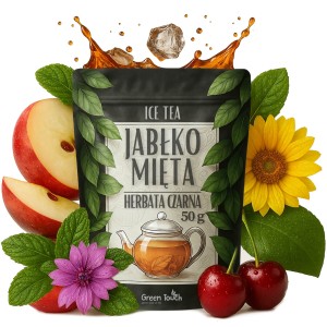 Ice Tea Jabłko Mięta 50 g - herbata czarna ice tea do herbaty mrożonej wiśnia limonka