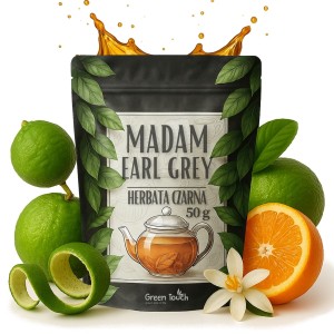 Madam grey 50 g- herbata czarna liściasta earl grey z pomarańczą bergamotka