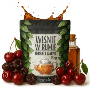 Wiśnie w rumie 50 g - herbata czarna wiśniowo rumowa z wiśnią kandyzowaną