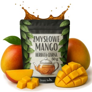 Zmysłowe mango 50 g - herbata czarna ceylon duża ilość mango 25% liściasta