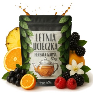 Letnia ucieczka 50 g - herbata czarna owocowa ananas malina jeżyna pomarańcza