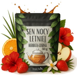 Sen nocy letniej 50 g - herbata czarna yunnan z owocami oryginalny smak
