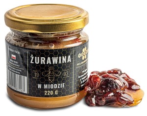 Miód z żurawiną 220g polski premium