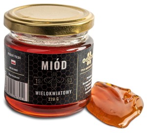 Naturalny miód wielokwiatowy 220 g.