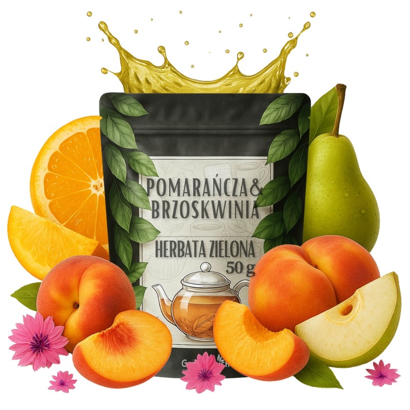 Pomarańcza & Brzoskwinia 50 g herbata zielona z gruszką i skórką pomarańczy (3).jpg