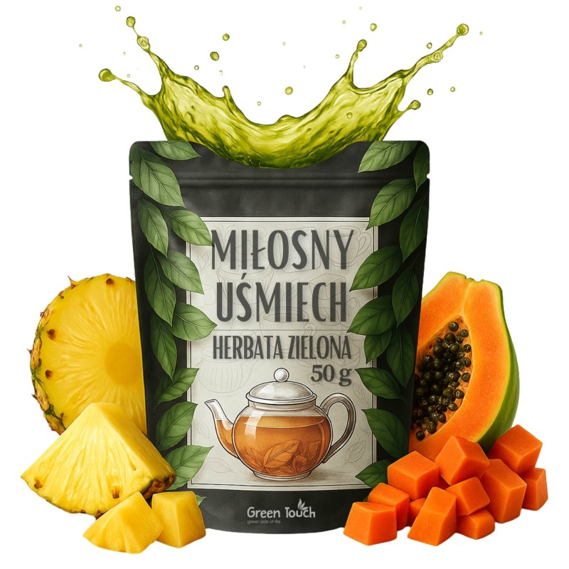 Miłosny Uśmiech 50 g herbata zielona z ananasem i papają – egzotyczna (1).jpg