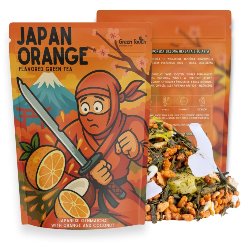Herbata zielona japońska JAPAN ORANGE 50 g GENMAICHA KOKOS POMARAŃCZA (3).jpg