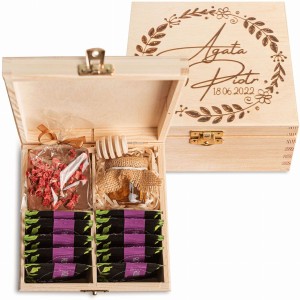 Skrzynka prezentowa z grawerunkiem. Prezent na 30 40 50 60 urodziny, Dzień Ojca, Zakończenie roku szkolnego.