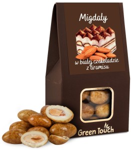 Migdały w białej czekoladzie z tiramisu 100 g