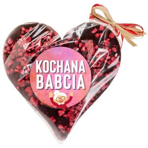 Czekolada w kształcie serca prezent dla babci, dziadka 85 g