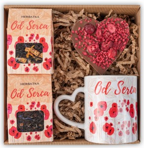 Zestaw prezentowy na walenynki i dzień kobiet z kubkiem