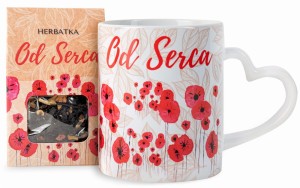 Zestaw kubek z herbatą prezent na walentynki i dzień kobiet