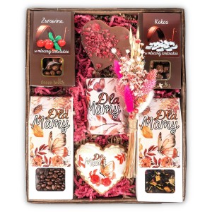 Kosz prezentowy na dzień matki dla mamy - duży prezent z herbatą i kawą oraz kubkiem