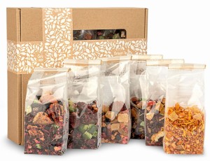 Zestaw herbat owocowych 6 sztuk w pudełku prezent upominek herbaty naturalne
