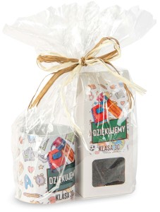 Prezent dla nauczyciela, kubek z herbatą, personalizowany