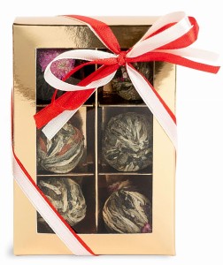 Zestaw herbat kwitnących 6 sztuk w ozdobnym pudełku, herbata kwitnąca na prezent