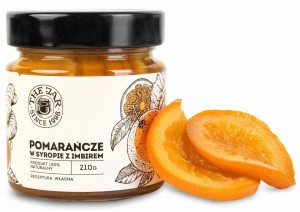 Pomarańcza w syropie z imbirem do herbaty zimowej 210 g
